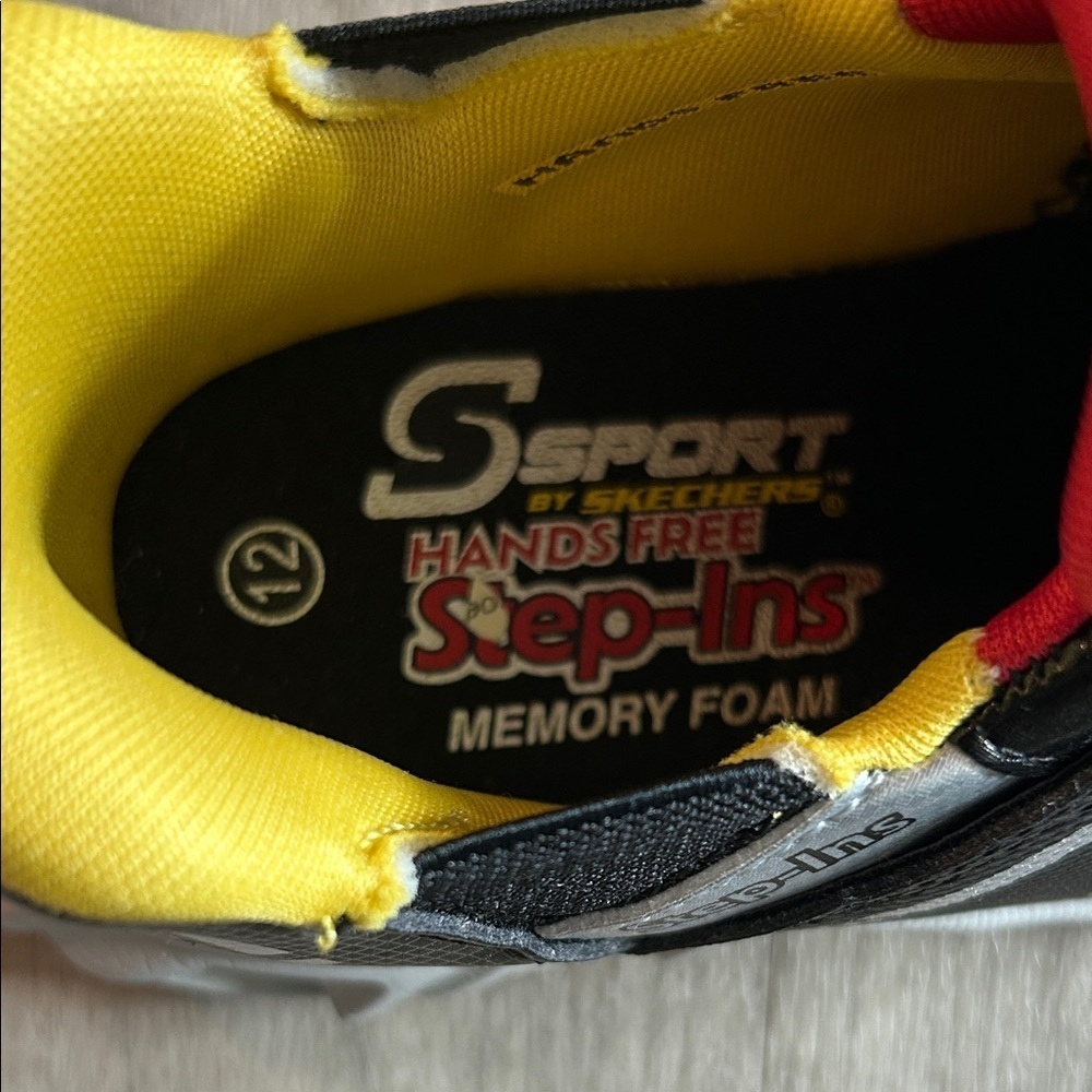 Skechers Kids Black Sneakers with Red and Yellow Straps,Lights on the side,(NWOT - Picture 5 of 5